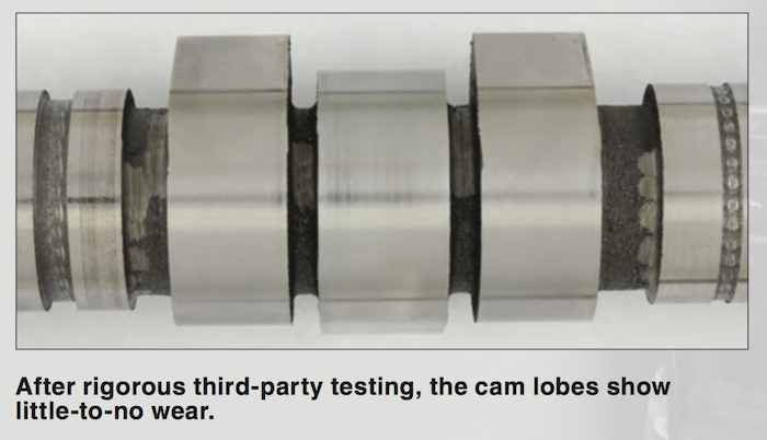 Cam Lobes Wear Test - AMSOIL SS
reduces cam wear
